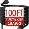 16/3 100 Ft Outdoor Extension Cord Waterproof, Weatherproof & Flame