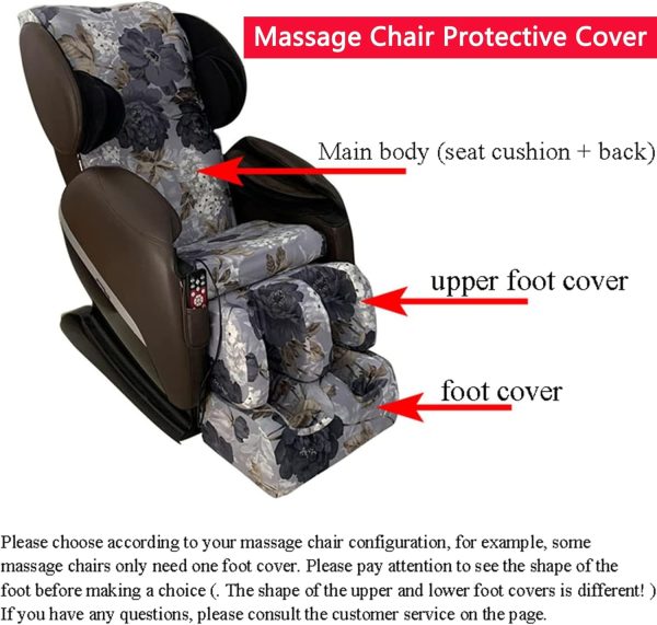Full Body Shiatsu Zero Gravity Massage Chair Protective Cover, Dustproof - Image 2