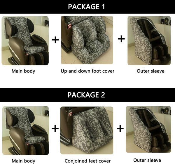 Full Body Shiatsu Zero Gravity Massage Chair Protective Cover, Dustproof - Image 4