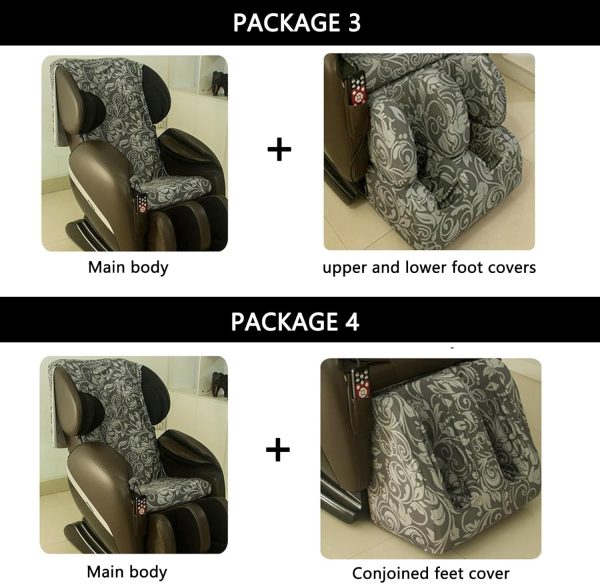 Full Body Shiatsu Zero Gravity Massage Chair Protective Cover, Dustproof - Image 5