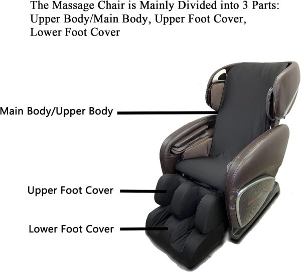 Full Body Shiatsu Zero Gravity Massage Chair Cover, Super Soft Stretch - Image 3