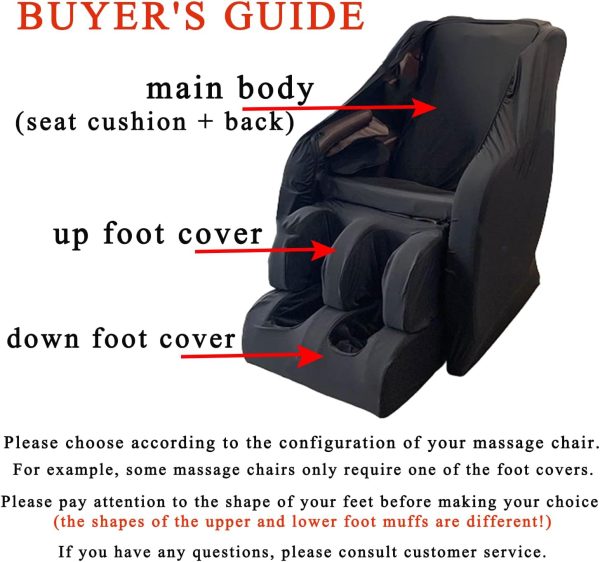 Full Body Massage Chair Cover Protector,Zero Gravity Wing Recliner Chair - Image 3