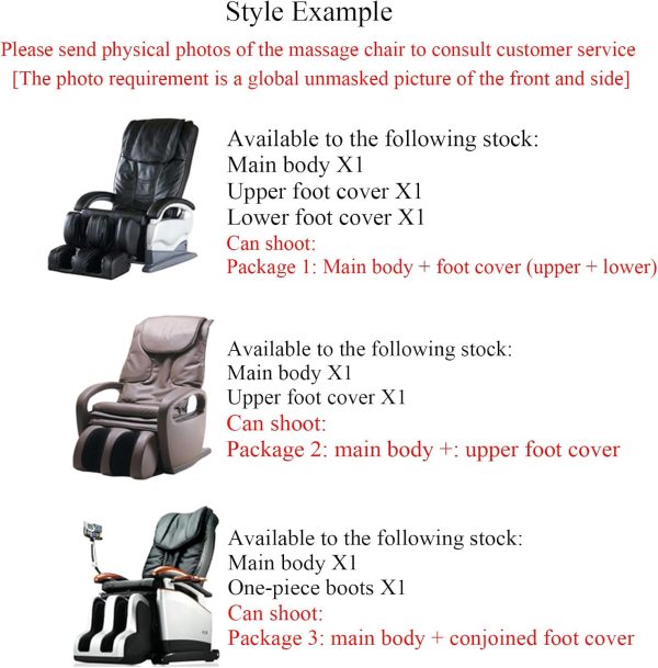 Massage Chair Cover, Full Body Shiatsu Massage Chair Replacement Cover, - Image 2