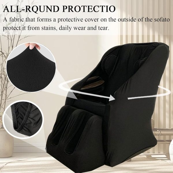 Dustproof Printing Massage Chair Cover, Full Body Shiatsu Zero Gravity - Image 3