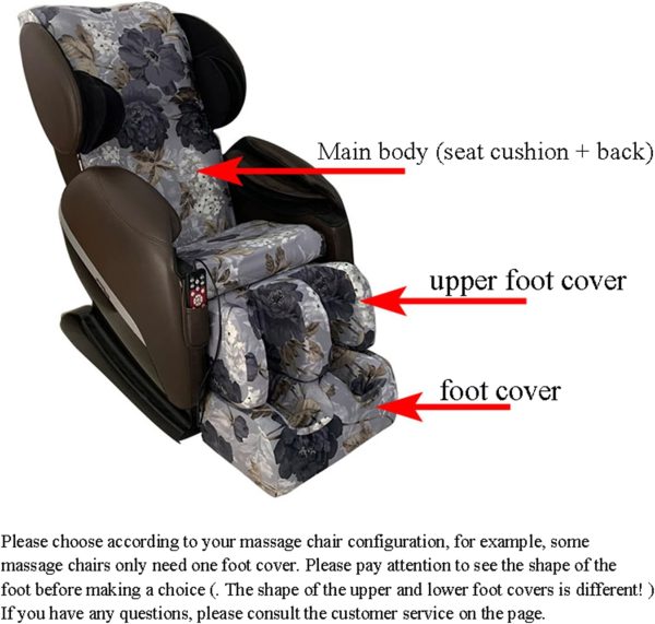 Massage Chair Cover, Full Body Shiatsu Zero Gravity Single Recliner Chair - Image 5