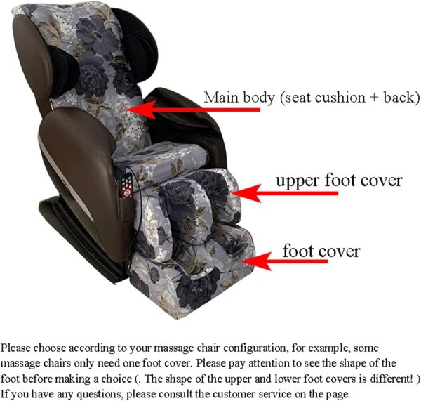 Full Body Shiatsu Massage Chair Cover, Washable Massage Chair Dustproof - Image 2
