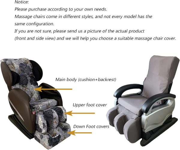 Full Body Shiatsu Massage Chair Cover,Recliner Chair Cover Sofa Cover - Image 6