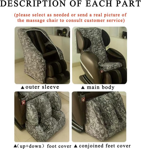 Full Body Shiatsu Massage Chair Cover,Zero Gravity Stretchs Fabrics - Image 4