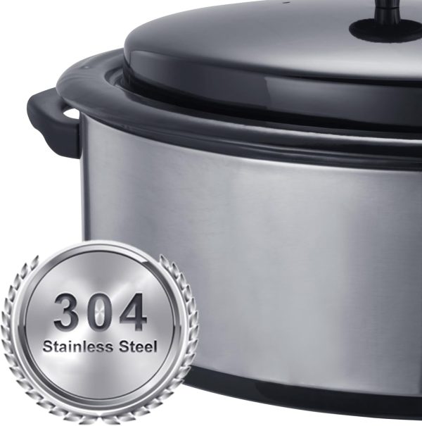 Master Massage 6 Quart LED Hot Stone Warmer with Digital Display– Stainless - Image 4