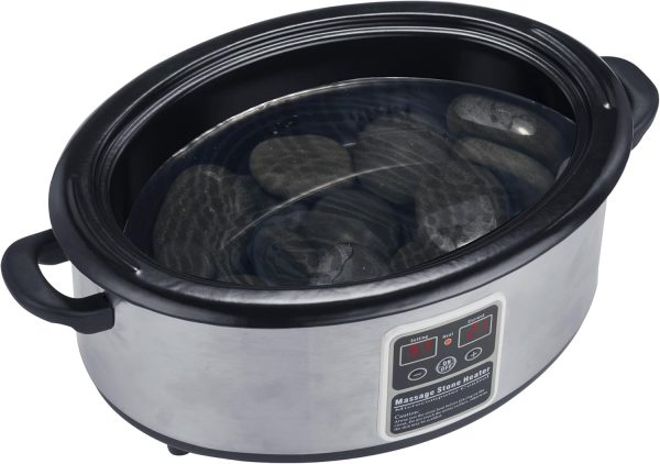 Master Massage 6 Quart LED Hot Stone Warmer with Digital Display– Stainless - Image 7