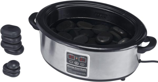 Master Massage 6 Quart LED Hot Stone Warmer with Digital Display– Stainless - Image 11