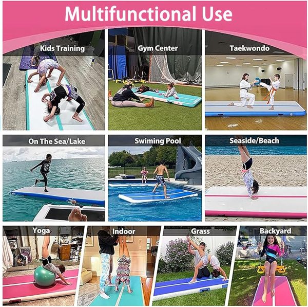 DOBESTS Inflatable Gymnastic Mat Air Track Tumbling Mat 6.6ft 10ft 13ft - Image 6