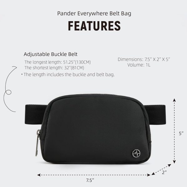 Pander Cross Body Fanny Pack for Women, Fashion Waist Packs, Crossbody - Image 6