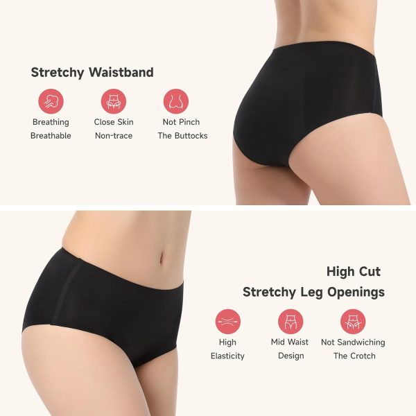 Incontinence Underwear for Women Washable Leak Proof Underwear High Waist - Image 3