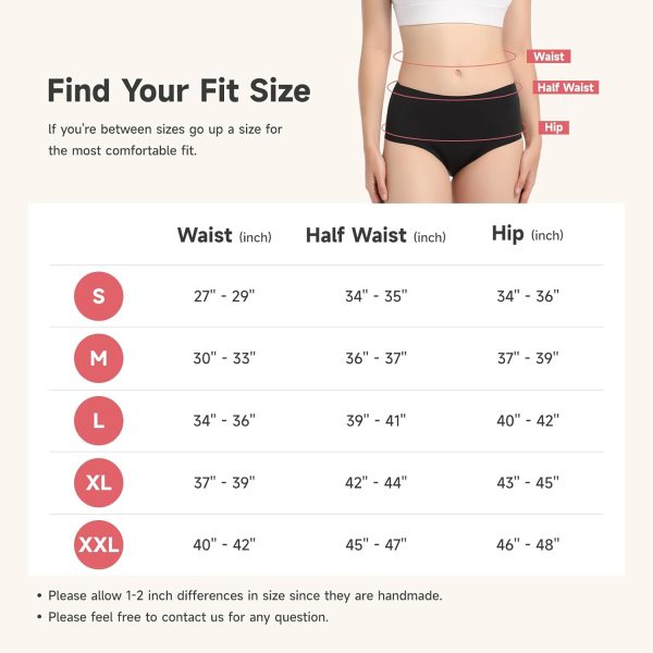 Incontinence Underwear for Women Washable Leak Proof Underwear High Waist - Image 4