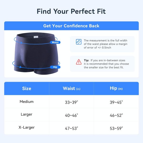 Mens Incontinence Underwear Washable Urinary Underwear for Men Incontinence - Image 6
