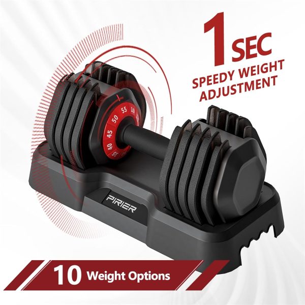 Adjustable Dumbbell 55LB Single Dumbbell 10 Weight Options Dumbbell - Image 4