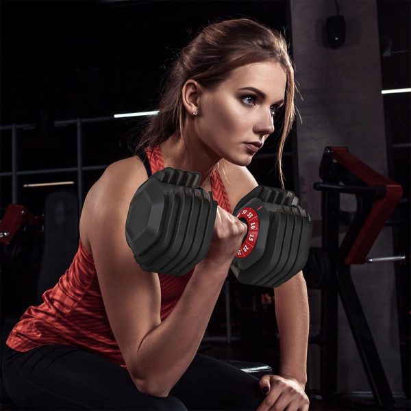 Adjustable Dumbbell 55LB Single Dumbbell 10 Weight Options Dumbbell - Image 7