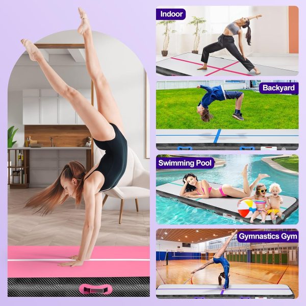 Inflatable Gymnastics Mat 10ft/13ft/16ft/20ft/ Air Tumbling Track Mats 4/8 - Image 6