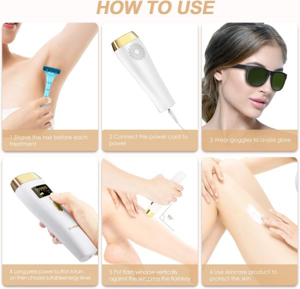 IPL Laser Permanent Hair Removal Device for Women and Men, Painless Best - Image 7
