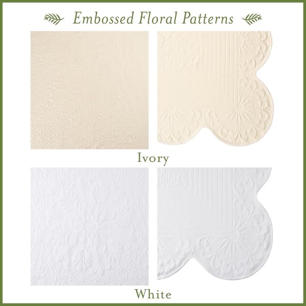 Charleston Estate Modern Farmhouse Floral Matelasse Decorative Pillowcase - Image 6