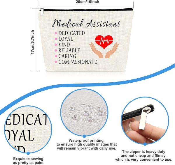 3 Pcs Medical Assistant Thank You Gift Makeup Bag MA Gift Medical Assistant - Image 2