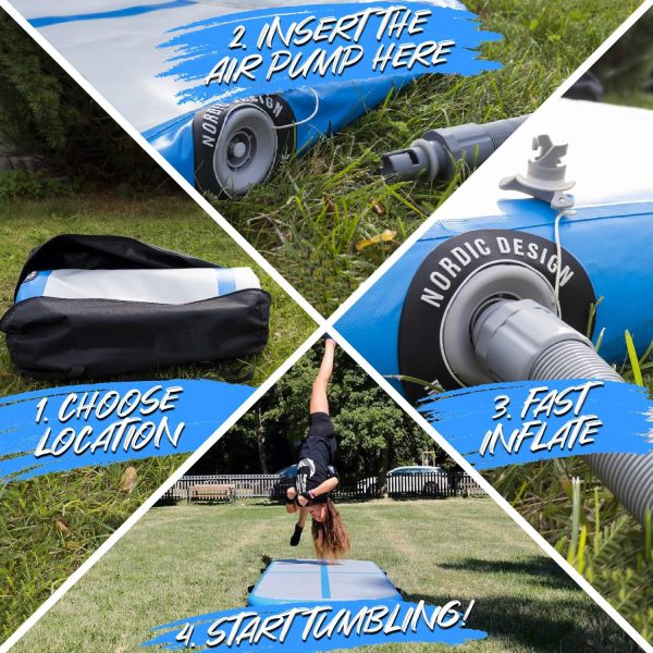 AirMat Nordic Air Mat Tumble Track 10ft/13ft/16ft/20ft/26ft with Electric - Image 7