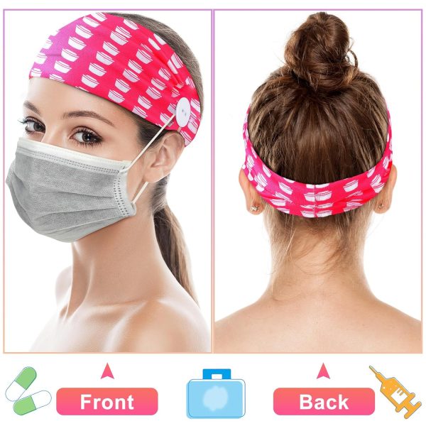 Tigeen 30 Pcs Nurse Headbands for Women Non Slip Nursing Headbands with - Image 3