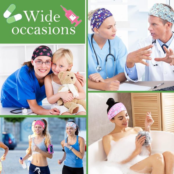 Tigeen 30 Pcs Nurse Headbands for Women Non Slip Nursing Headbands with - Image 7