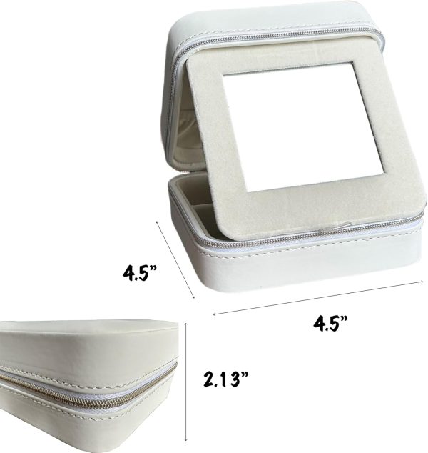 COLLECTIVE HOME - Travel Jewelry Case, Elegant Square Design with Gold - Image 3