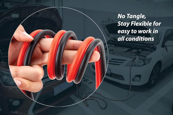 Justin Case Heavy-Duty Jumper Cables for Car, Includes 1 Gauge Wire - Image 6
