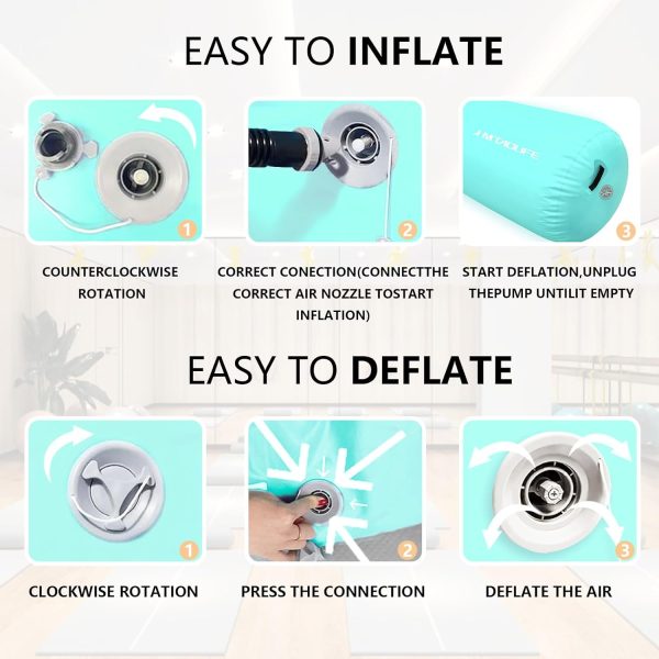 Gymnastics Air Roller Air Barrel, Inflatable Tumble Roller Mat, Air Roller - Image 4