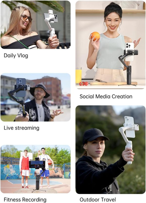 hohem iSteady V3 Gimbal Stabilizer for Smartphone Support Magnetic AI - Image 7