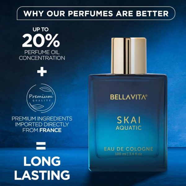 Bella.vitaa Luxury Skai Aquatic Unisex Eau De Cologne with Bergamot, - Image 4