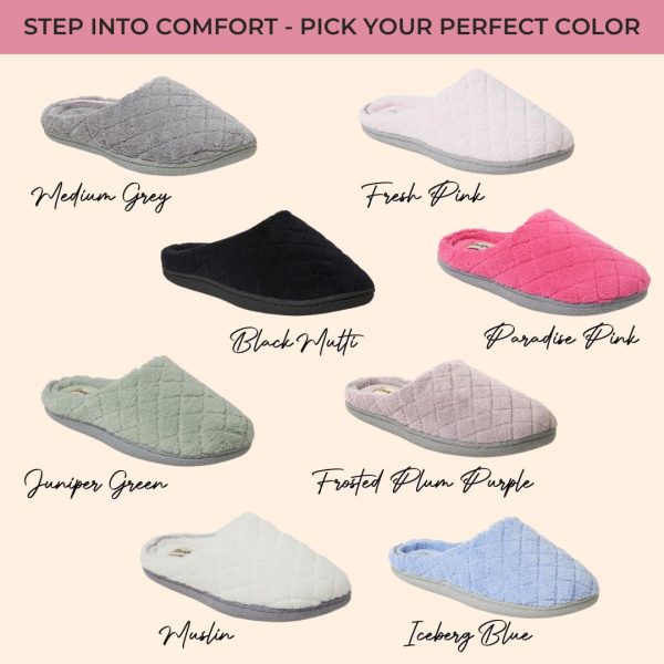 Dearfoams Women's Memory Foam Washable Leslie Clog House Slipper with Wide - Image 3