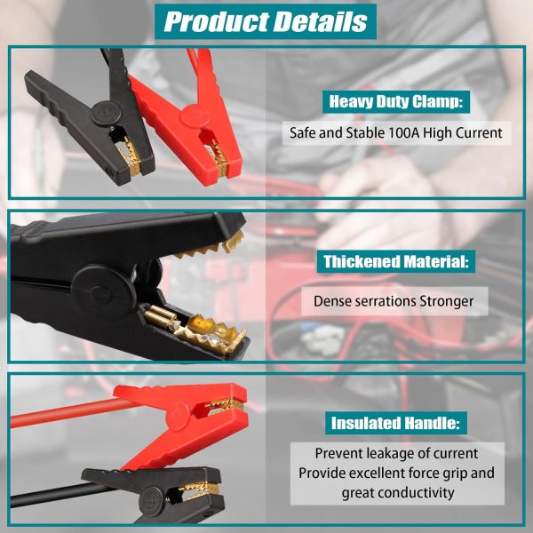 Car Battery Jump Starter Adapter Compatible with makita 18V Battery,Battery - Image 7