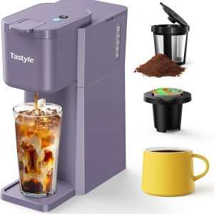 Single Serve Hot and Iced Coffee Maker, One Cup Coffee Machine for K Cup