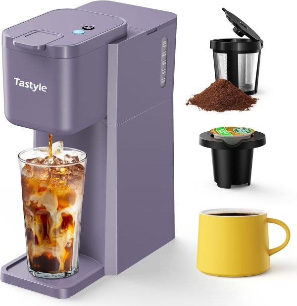 Single Serve Hot and Iced Coffee Maker, One Cup Coffee Machine for K Cup