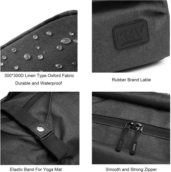 Travel Yoga Gym Bag for Women, Carrying Workout Gear, Makeup, and - Image 6