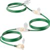 25 FT Outdoor Extension Cord with Multiple Outlets, Evenly Spaced 3 Outlets