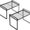 2pk Kitchen Cabinet Shelf Counter Organizer Rack Pantry Storage Bathroom