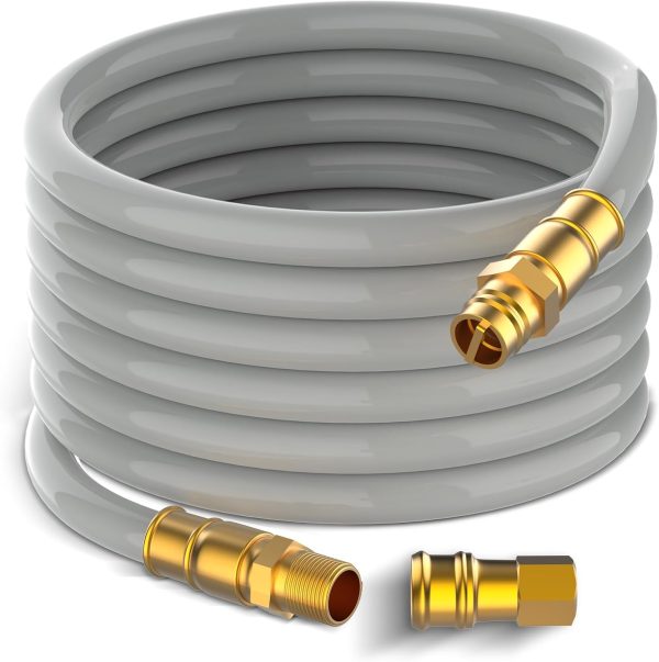 3/4" ID Natural Gas Hose 30FT, 3/4 Natural Gas Quick Connect Hose For