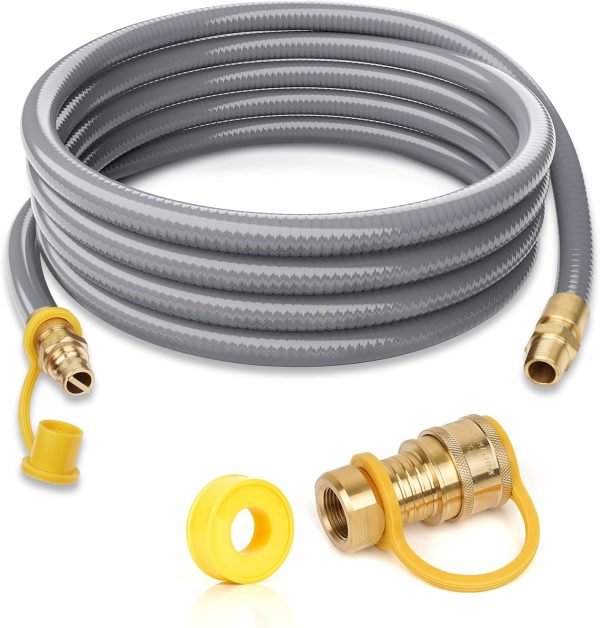 3/4" ID Natural Gas Hose,Quick Connect Fittings for NG/LP Propane