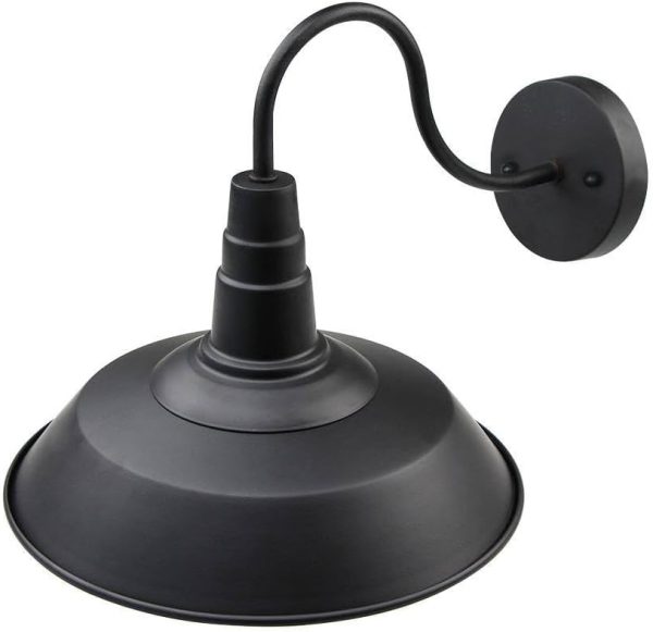 LNC Black Gooseneck Wall Sconces Barn Warehouse Farmhouse Sconces Wall - Image 7
