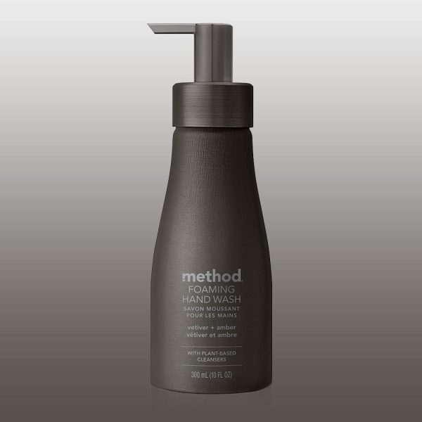 Method Premium Foaming Hand Wash, Vetiver + Amber, Reusable Black Aluminum - Image 6