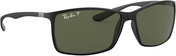 Ray-Ban Men's RB4179 Liteforce Square Sunglasses, Matte Black/Polarized - Image 13
