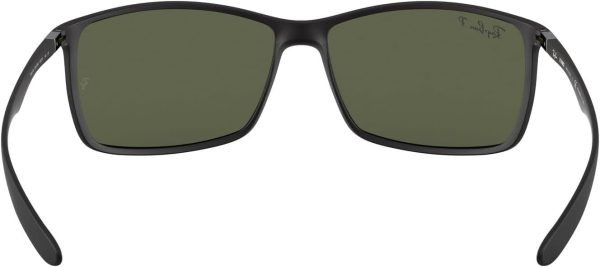 Ray-Ban Men's RB4179 Liteforce Square Sunglasses, Matte Black/Polarized - Image 8