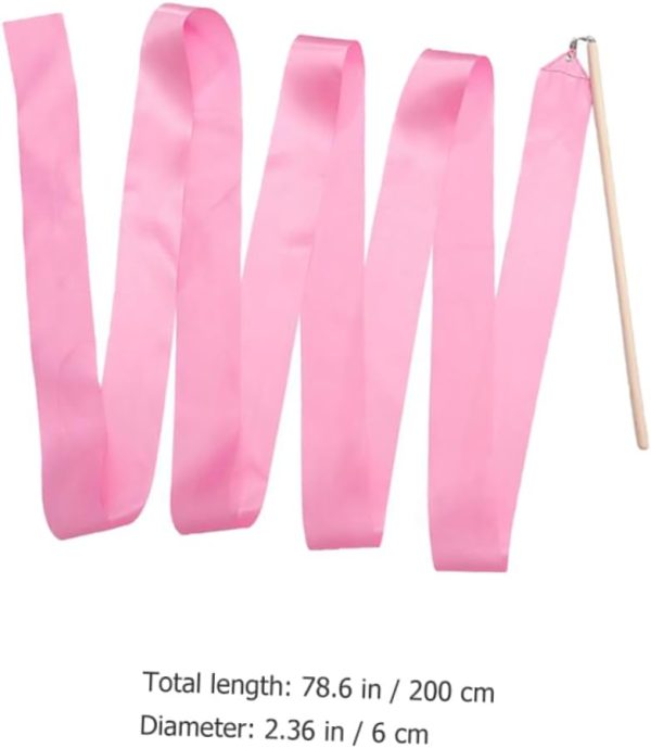 2pcs Ribbon Rod Dance Ribbons for Adults Ribbon Wand Wood Gymnastics - Image 3