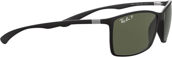 Ray-Ban Men's RB4179 Liteforce Square Sunglasses, Matte Black/Polarized - Image 12