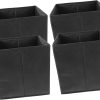 4pcs Foldable Fabric Storage Bins with Handles Collapsible Clothes Drawer